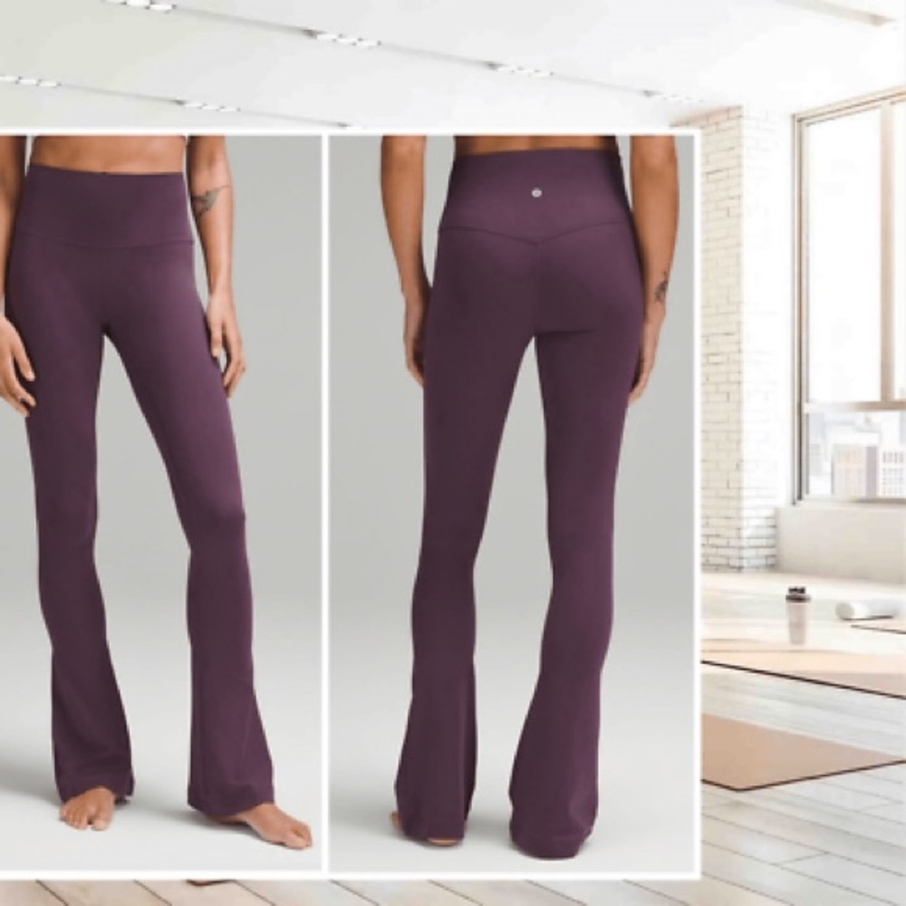 Lululemon grape thistle align mini flare leggings